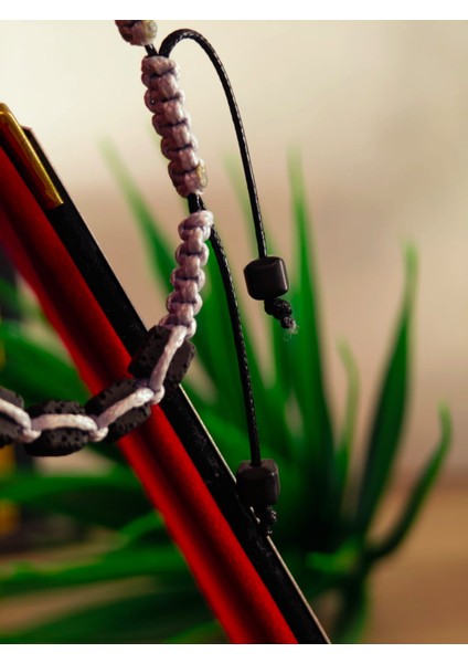 Makrome Bileklik El Yapımı Saf Doğaltaş Özel Yapım Hematit Taşı, Lav Taşı, Akik Taşı, Amatis Taşı modelleri