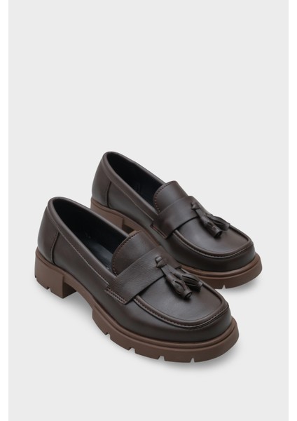 Elga Trak Tabanlı Püsküllü Kadın Loafer