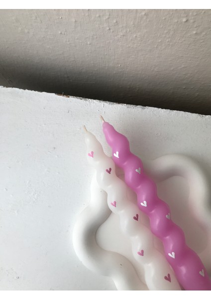 2'li Kalpli Burgu Şamdan Mum Seti fiyatları