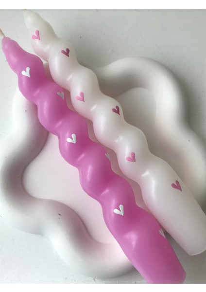 2'li Kalpli Burgu Şamdan Mum Seti modelleri