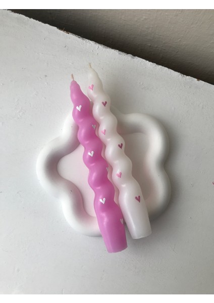 2'li Kalpli Burgu Şamdan Mum Seti fırsatları