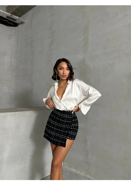 Yzlal Iki Düğmeli Ch Kumaş Şort Etek Siyah H26414 (Beden: M) indirimleri