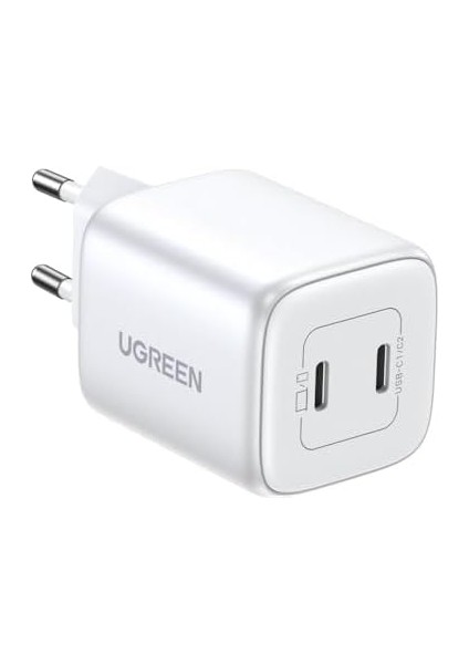 Ugreen Nexode 45W Dual Usb-C Pd Şarj Cihazı (25W+20W), Beyaz modelleri