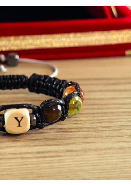 Makrome Bileklik El Yapımı Kişiye Özel Yapım Harfli Makrome Bileklik Doğal Taş Makrome Bileklik fırsatları