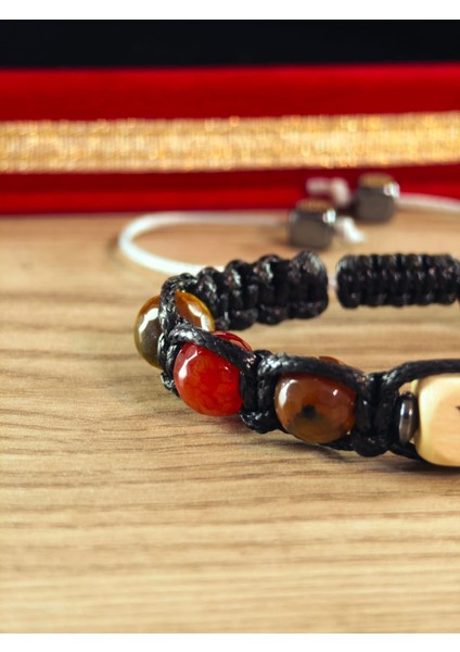 Makrome Bileklik El Yapımı Kişiye Özel Yapım Harfli Makrome Bileklik Doğal Taş Makrome Bileklik indirimleri