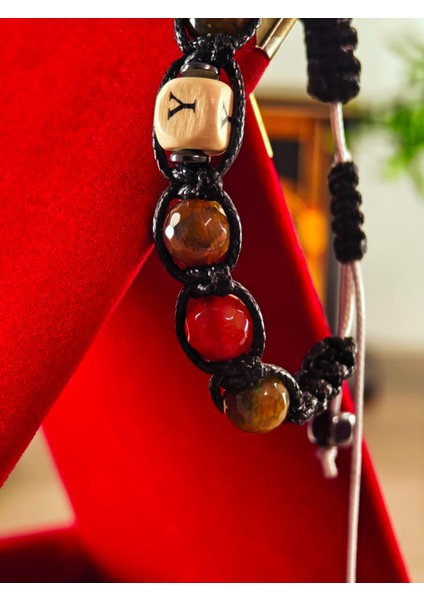 Makrome Bileklik El Yapımı Kişiye Özel Yapım Harfli Makrome Bileklik Doğal Taş Makrome Bileklik