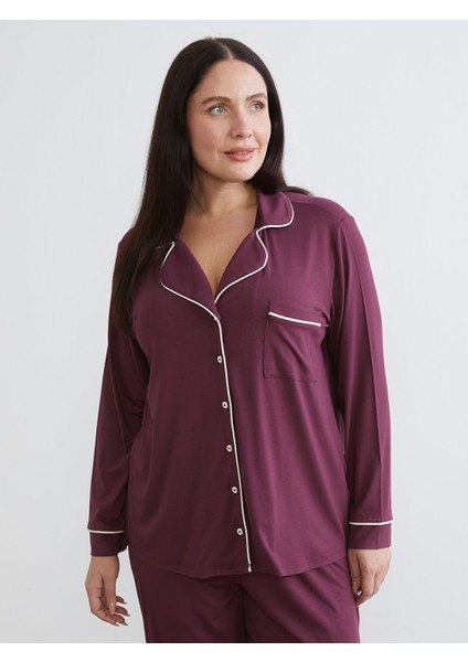 Yeni Sezon Büyük Beden Gömlek Yaka Kadın Pijama Takımı fiyatları