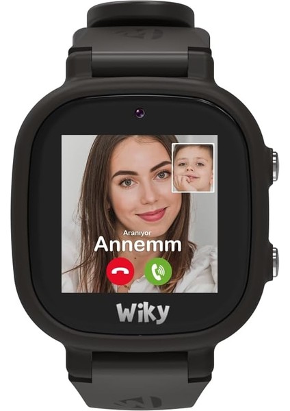 5e Esim'li Akıllı Çocuk Saati Görüntülü ve Sesli Arama, Gps, Sos, Konum Takibi (Turkcell Esım) - Siyah (Siyah)