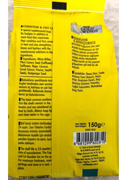 Classic Kondisyon-Konuşturucu Yem 150 Gr. indirimleri