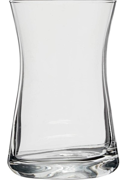 Heybeli Cam Çay Bardağı Seti, Sade, 6 Parça, Şeffaf, 170 cc
