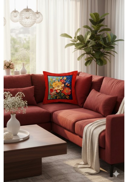 Tekli Kırlent Kılıfı , Dekoratif Kırlent , Şık Tasarımlı Kırlent, Showroom Kırlent Çiçek Temalı. fırsatları