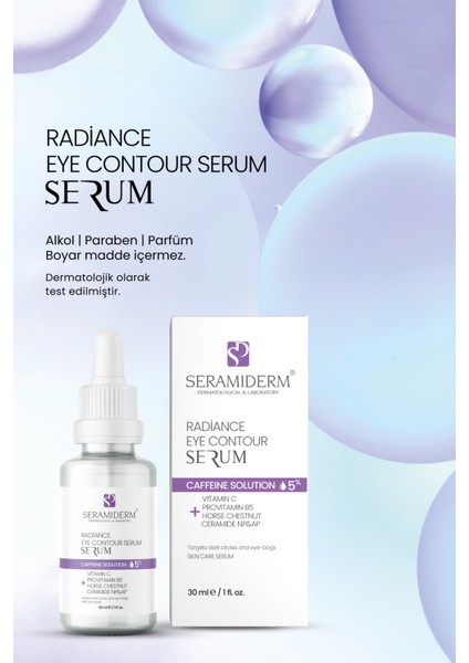Torbalanma Karşıtı, Aydınlatıcı, Kafein Göz Altı Serumu 30ML modelleri