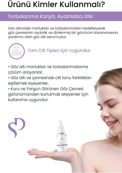 Torbalanma Karşıtı, Aydınlatıcı, Kafein Göz Altı Serumu 30ML