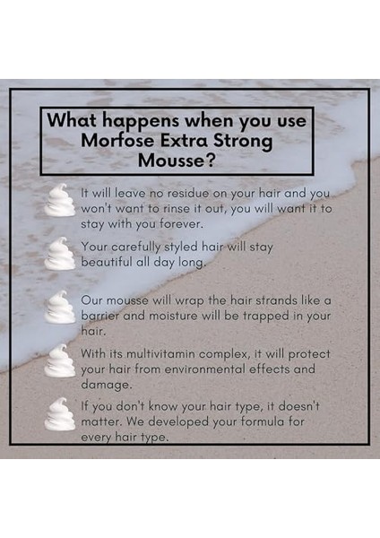 Morfose Saç Köpüğü Ultra Strong 200 Ml. (Siyah) 1 Paket (1 x 1 Adet)