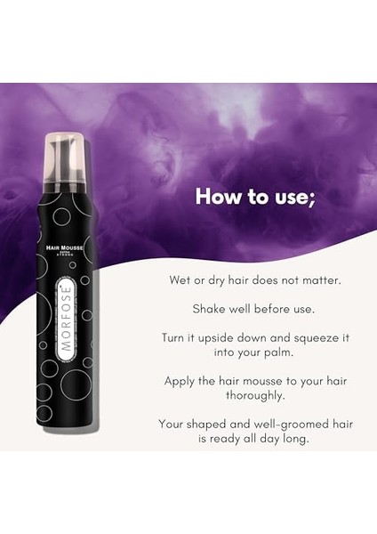 Morfose Saç Köpüğü Ultra Strong 200 Ml. (Siyah) 1 Paket (1 x 1 Adet) fiyatları