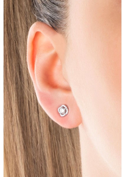 Mozanit Tutkusu 18 Ayar Beyaz Altın Kaplama Gümüş Küpe fiyatları