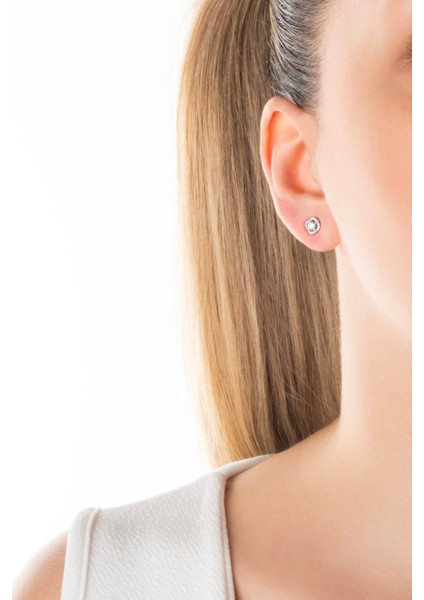 Mozanit Tutkusu 18 Ayar Beyaz Altın Kaplama Gümüş Küpe fırsatları