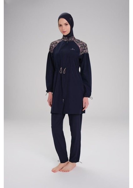 HSM-3097 Asima Desenli Esnek Dokuma Tesettür Mayo modelleri