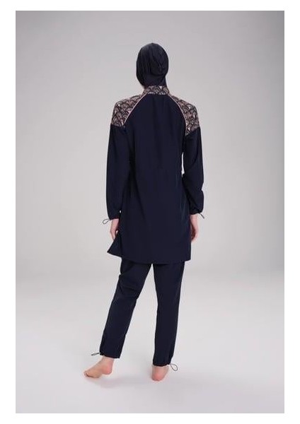 HSM-3097 Asima Desenli Esnek Dokuma Tesettür Mayo fırsatları