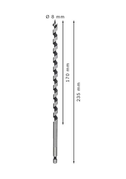 Professional Matkap ve Kırıcı Delici Uçları, Ahşap Matkap, Gri, 1 Adet modelleri