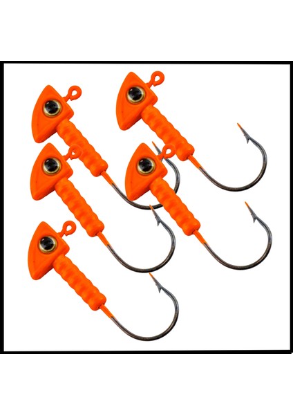 Uyguna-Yakala turuncu - 7 Gr zoka - Kurşunlu Olta Iğnesi -5 ADET-ALA.242