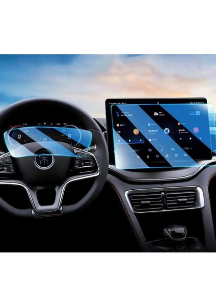 Byd Seal U Dm I 2024 2025 Model Navigasyon ve Dijital Gösterge Uyumlu Set 9h Ekran Koruyucu