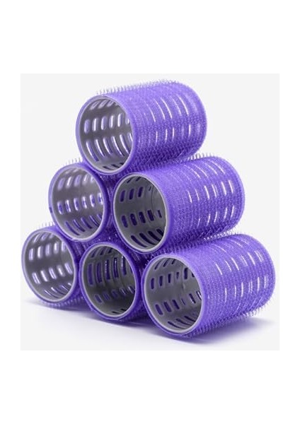 Croc 1215 Büyük Boy Bigudi 6lı (Cırtlı - Yapışkanlı Bigudi) Mor Çap: 4.5cm modelleri