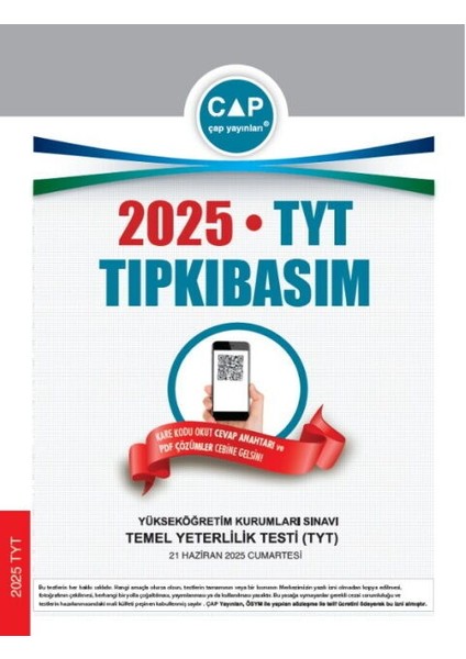 Çap Yayınları 2025 Tyt Tıpkı Basım