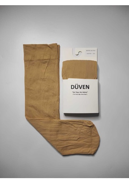 Mat Dokulu 40 Den Orta Kalın Mus Açık Ten Dizaltı Pantolon Çorap