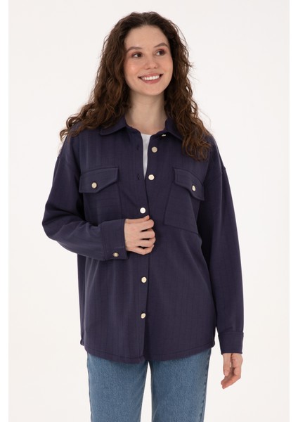 Kadın Mürdüm Gömlek Örme 50309510-VR074