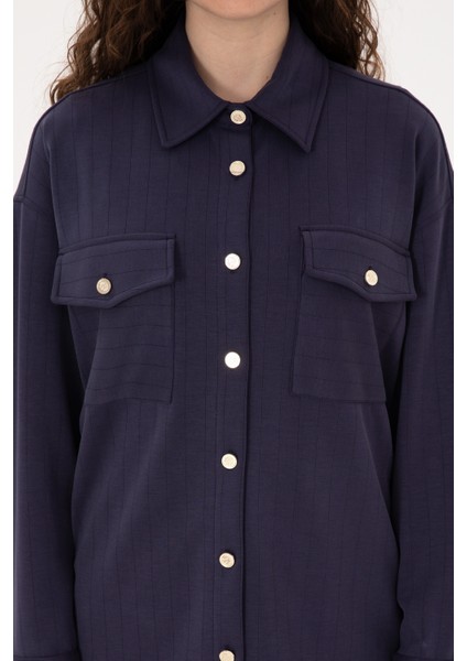 Kadın Mürdüm Gömlek Örme 50309510-VR074