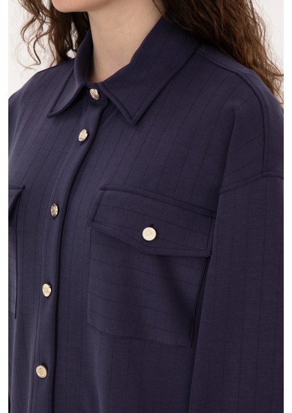 Kadın Mürdüm Gömlek Örme 50309510-VR074