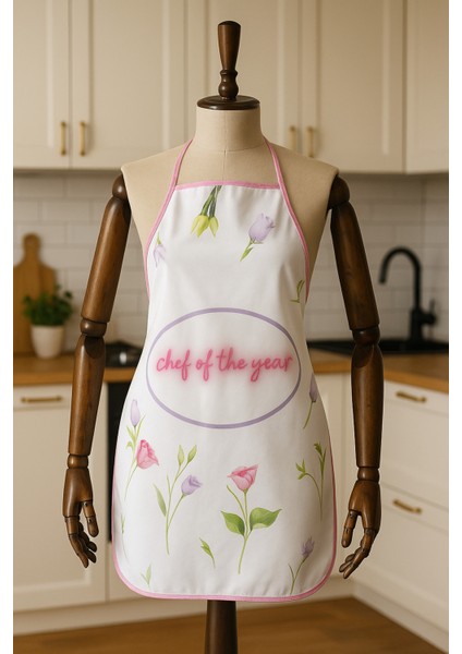 Dijital Baskılı Su Sıvı Geçirmez Leke Tutmaz Mutfak Önlüğü