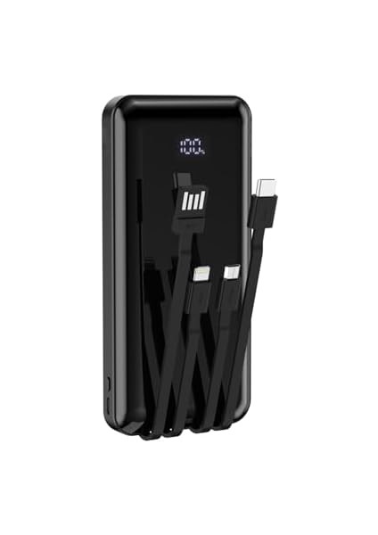 10000 Mah Göstergeli Dahili Kablolu Powerbank 10000 Mah Powerbank - Type C - USB - Micro USB Dahili Kablolu Powerbank Bpb3 fiyatları