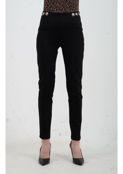 Siyah Çıt Çıt Detaylı Toparlayıcı Tayt fırsatları