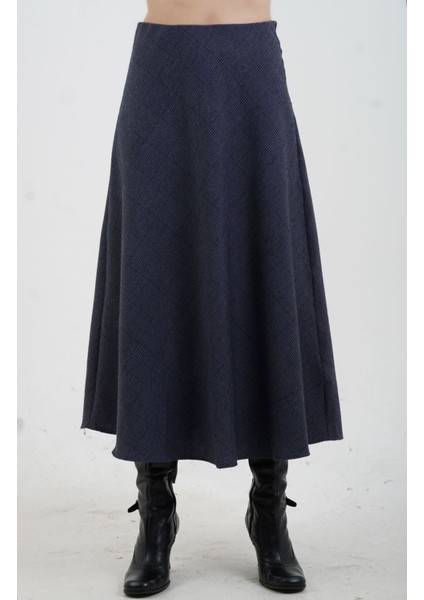 Lacivert Kareli Verev Etek modelleri