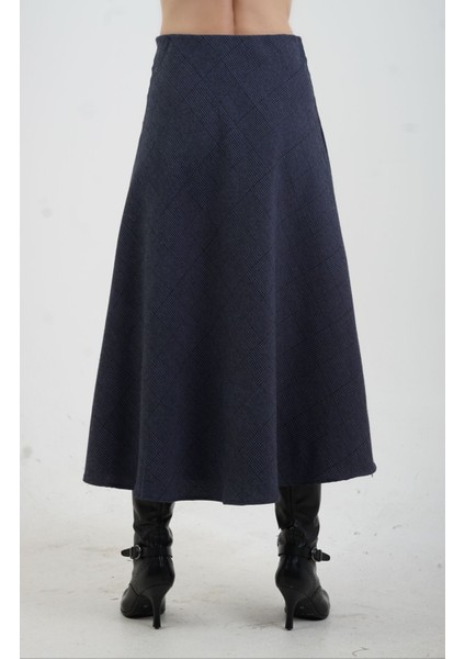 Lacivert Kareli Verev Etek indirimleri