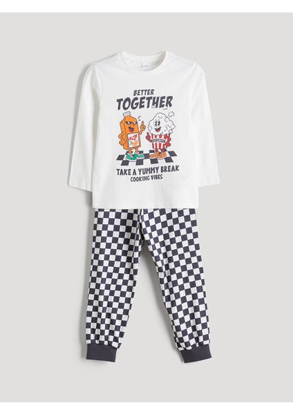 Yeni Sezon Baskılı Erkek Çocuk Pijama Takım