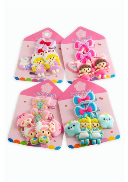 Kelebek Çocuk Lastikli Pens Toka 6 Adet