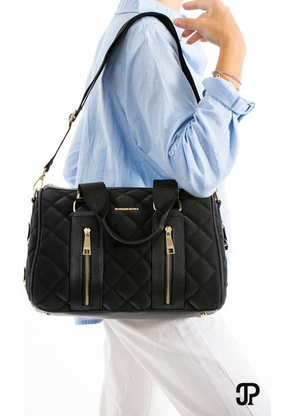 Orijinal Just Polo Collection Silindir Spor Model Kapitone Çapraz Askılı Büyük Boy Şık Omuz Çantası modelleri