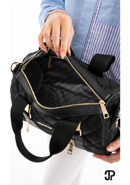 Orijinal Just Polo Collection Silindir Spor Model Kapitone Çapraz Askılı Büyük Boy Şık Omuz Çantası fırsatları