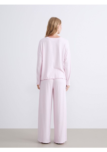 Yeni Sezon Bisiklet Yaka Kadın Pijama Takımı fırsatları