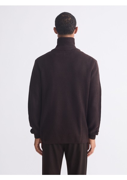 Yeni Sezon Fermuarlı Dik Yaka Erkek Triko Kazak indirimleri