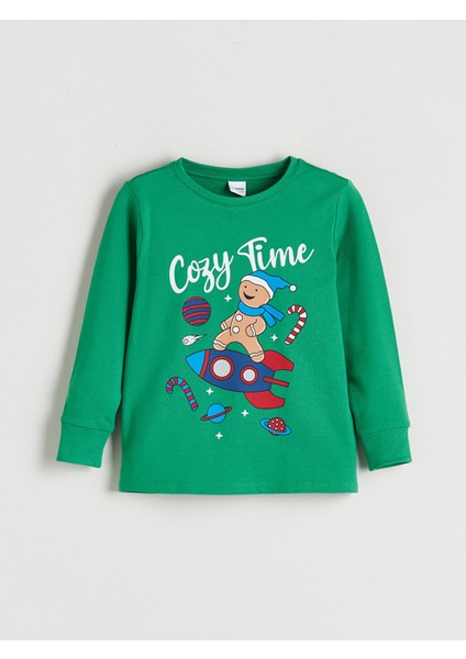 Yeni Sezon Yılbaşı Temalı Erkek Çocuk Pijama Takımı fiyatları