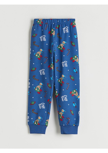 Yeni Sezon Yılbaşı Temalı Erkek Çocuk Pijama Takımı modelleri