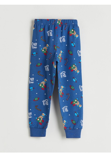 Yeni Sezon Yılbaşı Temalı Erkek Çocuk Pijama Takımı indirimleri