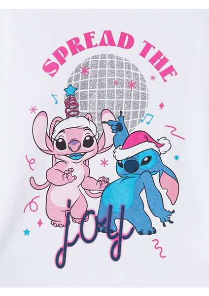 Yeni Sezon Bisiklet Yaka Stitch Baskılı Kız Çocuk Pijama Takımı modelleri