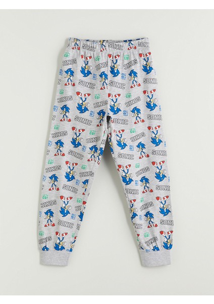 Yeni Sezon Bisiklet Yaka Sonic Baskılı Erkek Çocuk Pijama Takımı indirimleri