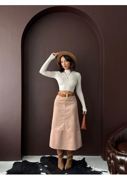 Scuba Süet Midi Boy Kadın Etek fiyatları