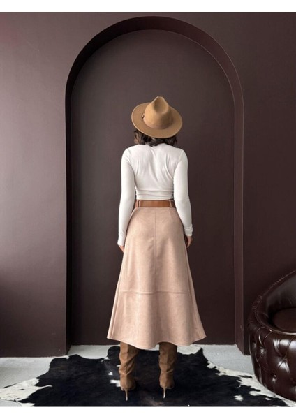 Scuba Süet Midi Boy Kadın Etek indirimleri